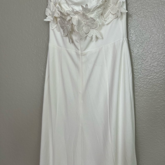 Love Garden Ivory 3D Floral Embroidered Strapless Maxi Dress - Picture 8 of 13